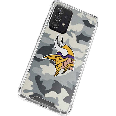NFL Minnesota Vikings Camo Galaxy A52 5G Clear Case